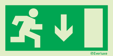 Emergency escape route sign, European Directive 92/58/EEC, arrow left