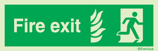 Emergency escape route sign, NHS Escape route signs, Fire exit