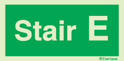 Rigid PVC stairwell signs, Stair E