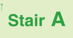 Low Location Lighting, Polycarbonate self-adhesive stairwell signs, Stair A