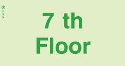 Low Location Lighting, Polycarbonate self-adhesive floor indication signs, 7th Floor