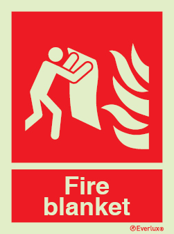 Fire-fighting equipment signs, Fire blanket