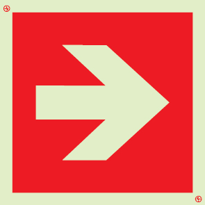 Fire-fighting equipment signs, Arrow