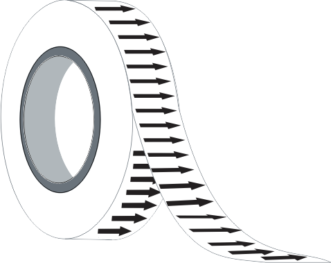 Pipe content identification, Flow Arrows