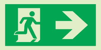 Aluminium signs, Evacuation right