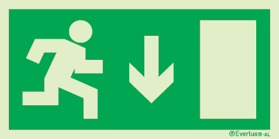 Signs for tunnels, Emergency escape route signs, down