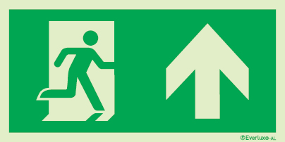 Signs for tunnels, Emergency escape route signs, up