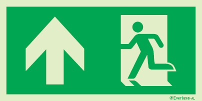 Signs for tunnels, Emergency escape route signs, up