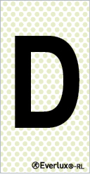 Reflecto-luminescent signs, Alphabetic and numeric character signs, "D"