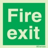 Emergency escape route sign, british standard composite escape route sign, fire exit