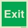 Emergency escape route sign, british standard composite escape route Arrow