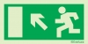 Emergency escape route sign, European Directive 92/58/EEC, arrow up left