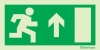 Emergency escape route sign, European Directive 92/58/EEC, arrow up