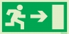 Emergency escape route sign, Large Directional signs European directive 92/58/EEC, Arrow right