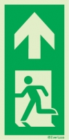 Emergency escape route sign, Vertical profile signs BS ISO 7010 , Arrow up