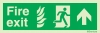 Emergency escape route sign, NHS Escape route signs, Fire exit up