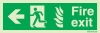 Emergency escape route sign, NHS Escape route signs, Fire exit left