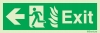 Emergency escape route sign, NHS Escape route signs, Exit left