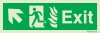 Emergency escape route sign, NHS Escape route signs, Exit up left