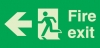 Emergency escape route sign, Self-adhesive decals for luminaires, Fire exit left