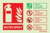 Fire-fighting equipment signs, ID signs, Water spray