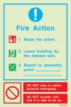 Fire action notices, Procedures in case of emergency