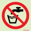 Prohibition signs, signs prohibiting dangerous actions, Not drinking water