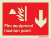 Aluminium signs, Fire equipment location point