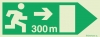 Signs for tunnels, Emergency escape route signs, right 300m