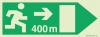 Signs for tunnels, Emergency escape route signs, right 400m