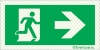 Reflecto-luminescent signs, Emergency escape route signs, right