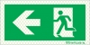 Reflecto-luminescent signs, Emergency escape route signs, left