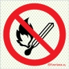 Reflecto-luminescent signs, Prohibition signs, No naked flames