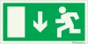 Reflecto-luminescent signs, Emergency escape route, Down