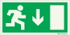 Reflecto-luminescent signs, Emergency escape route, Down